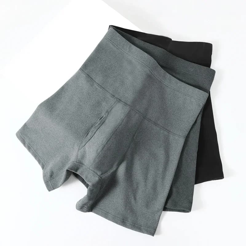 5pcs Men's underwear, high-waisted, with a belly control function. Available in plus sizes, preventing leg chafing, protecting t