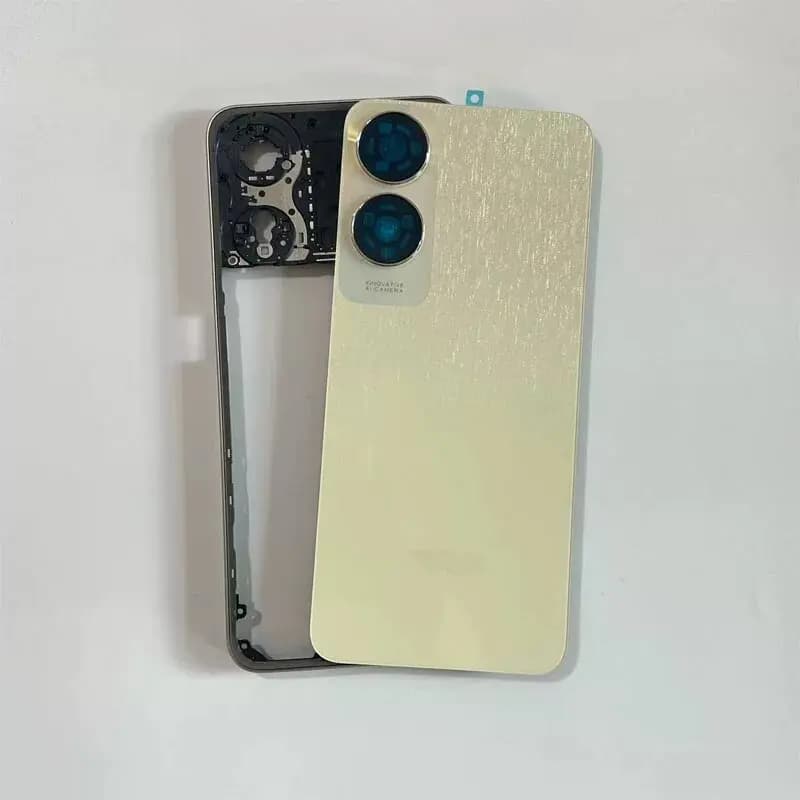 New Back Cover For OPPO A2X Back Battery Cover Door Rear middle frame Housing Case Replacement With Camera Lens