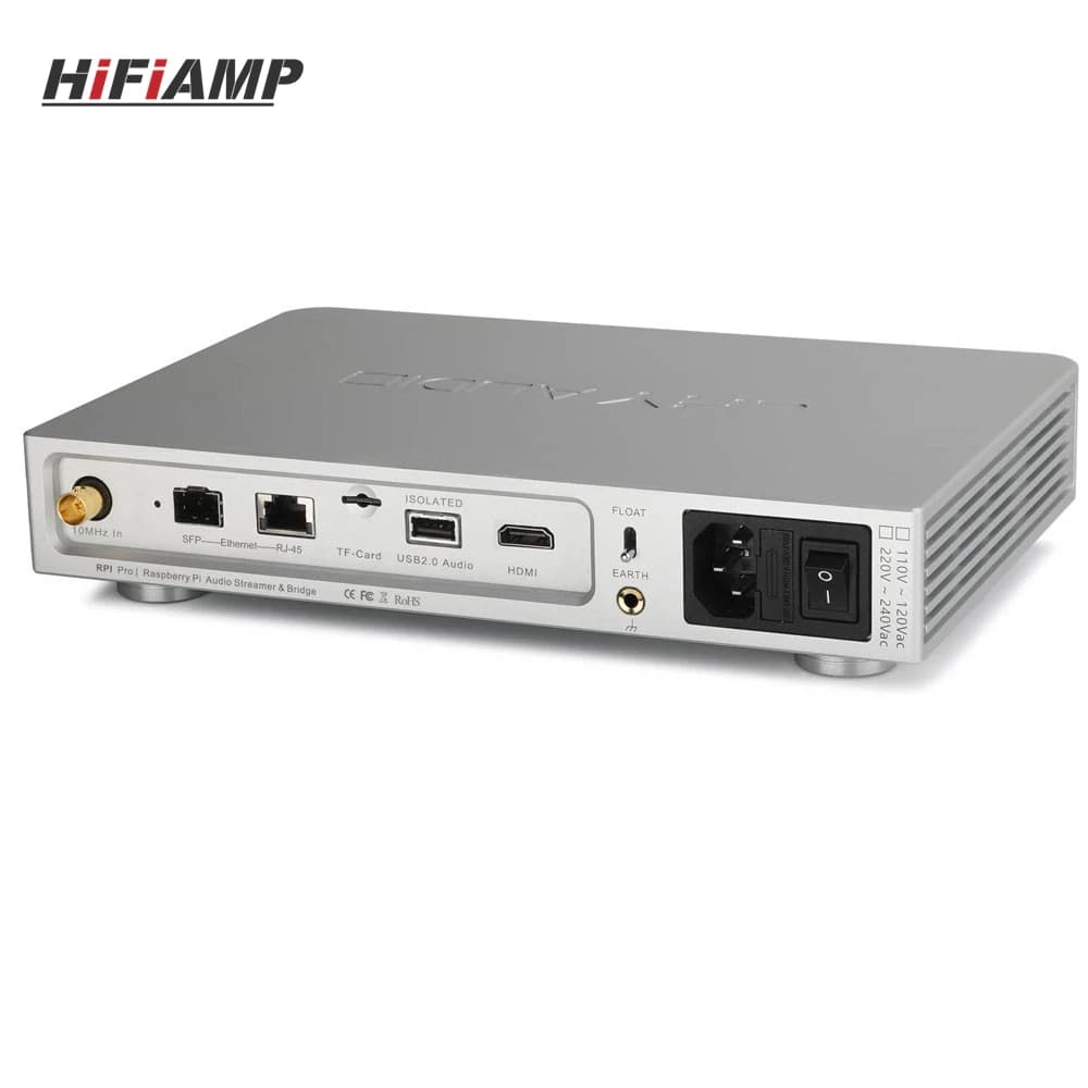 HiFiAMP RPI Pro: Bridge Audio Digitale per Streaming Musicale, Compatibile con Roon, Streamer HiFi Integrato CM4 per Raspberry Pi