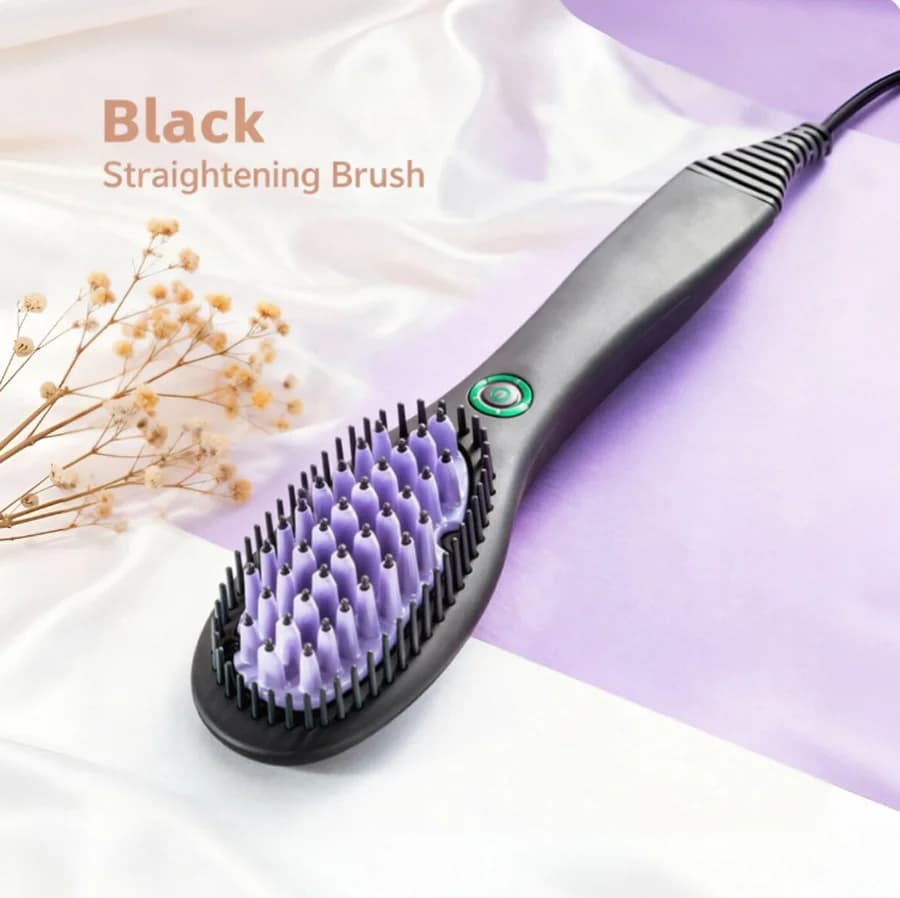 Electric Ceramic Hair Straightener Straightening Comb Ionic Hot Irons Hairbrush Women's Styling Heating Brushes Salon Home Use