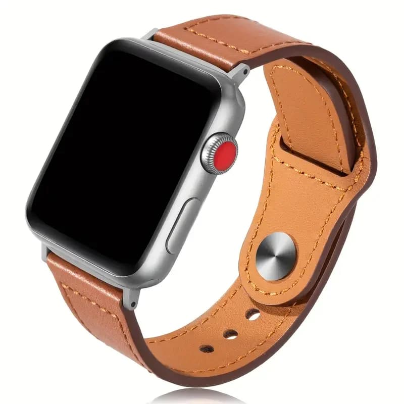Cinturino in pelle per Apple watch Ultra 2 49mm 41mm/45mm 44mm 40mm 38mm/42mm cinturino da polso per iWatch serie 10 9 8 7 4 5 6 se