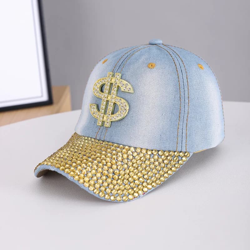 Handmade DIY Rhinestone Butterfly Flower Baseball Cap New Hot Sale Travel Casual Versatile Fashion Peaked Hat