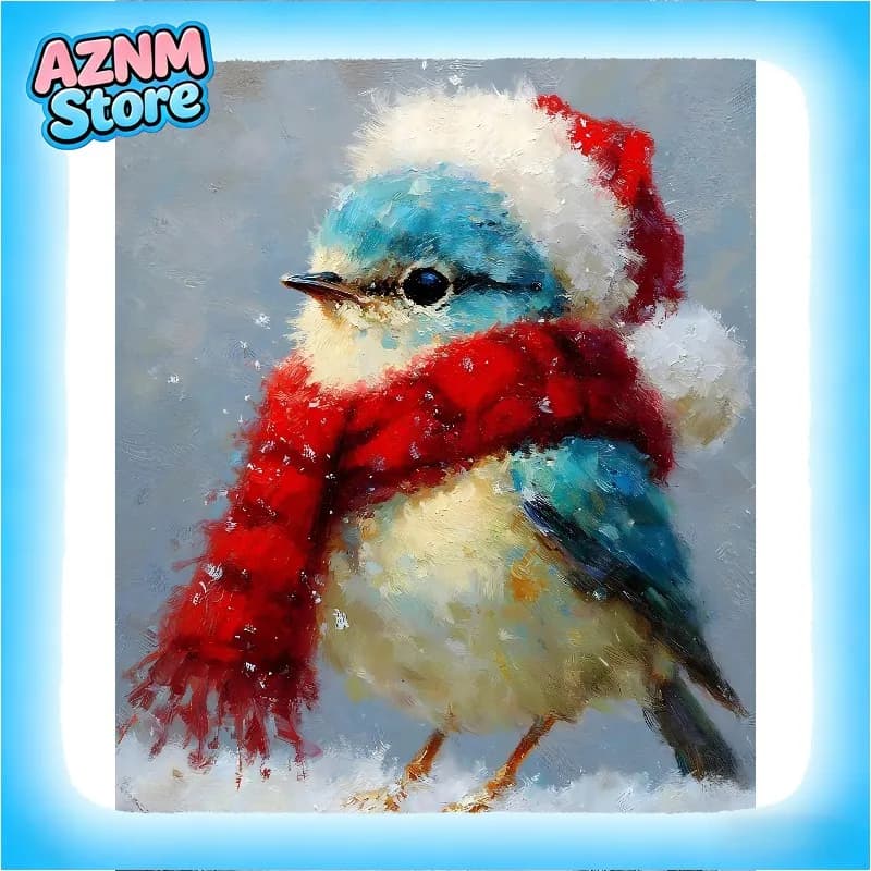 1pc frameless canvas painting Humorous and Cute Christmas Animals Paint Art Poster Canvas Print Home Living Room Entrance Wa
