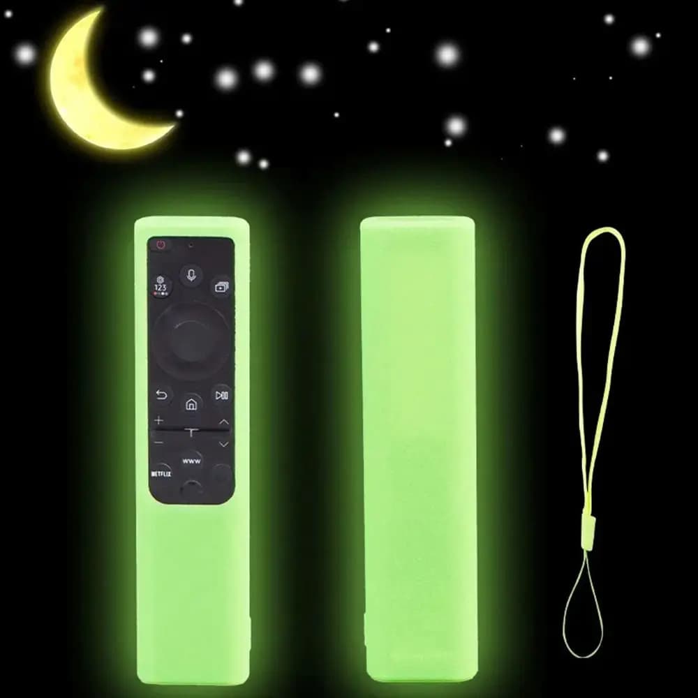 Per Samsung Solar Remote Control BN59-01385 e 01358D 3D Lychee Pattern Custodia in silicone Luminoso Anti-goccia Anti-graffio Cover