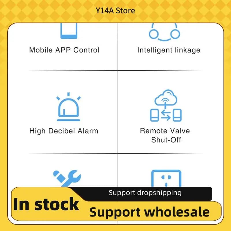 Y14A 2X Zigbee Sensore di Gas Naturale Combustibile Per Uso Domestico Intelligente GPL Rilevatore di Allarme Perdite di Gas Protezione Antincendio EU-PLUG