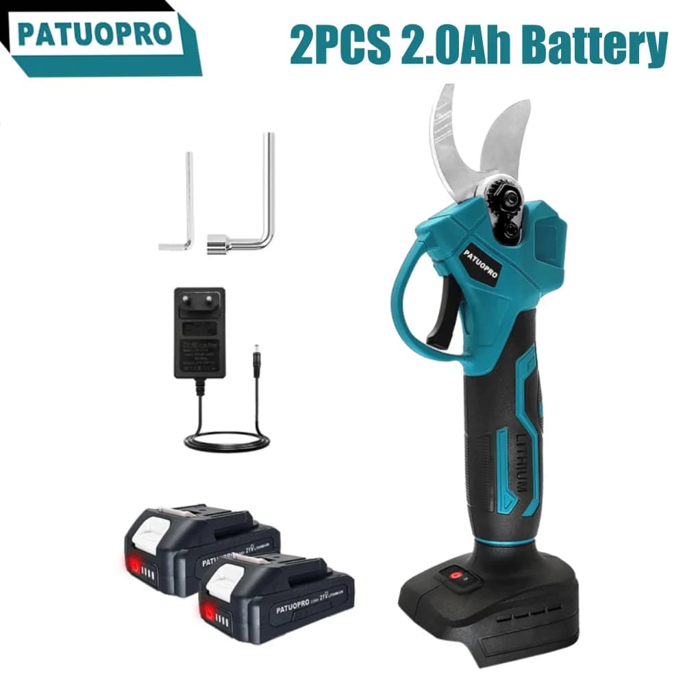 PATUOPRO Electric Scissors Powerful Cesoie Brushless Cordless Efficient Fruit Tree Bonsai Power Supply Tool for Makita 18V Battery