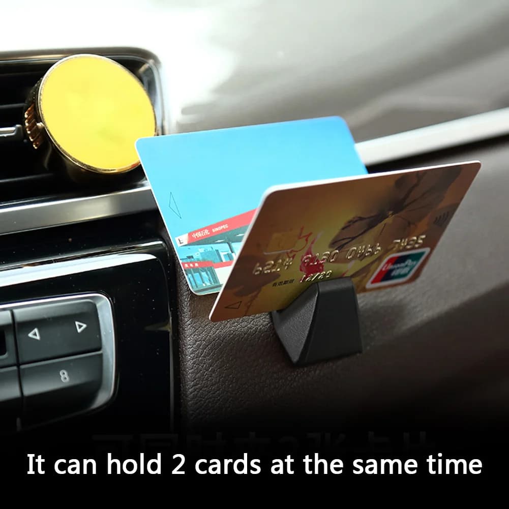 Porta biglietti per carte di parcheggio temporaneo per auto Slot per schede desktop per ufficio domestico Clip fissa Numero di telefono per parcheggio Organizzatore di clip per auto