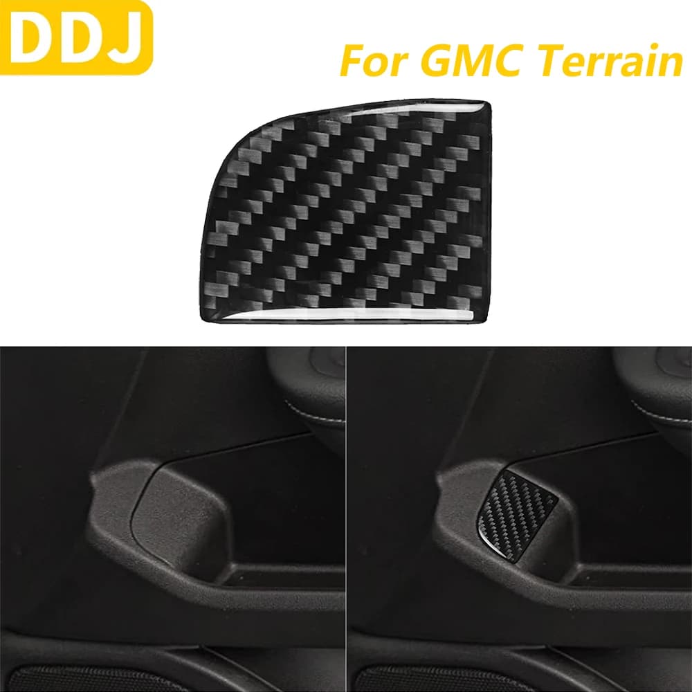 For GMC Terrain 2018-2023 Carbon Fiber Co-pilot Front Inner Door Cover Panel Trim Car Accessories Interior Decoration Wall decal