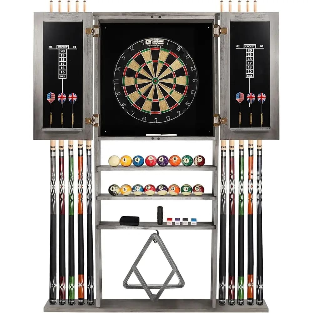 Set porta stecche da biliardo e freccette con segnapunti