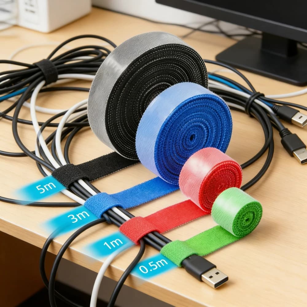 1/2/3/5M USB Wire Organizer Flexible Cable Management Sleeve Cord Protector Wrapper Tie Holder Earphone Mouse Line Accessories