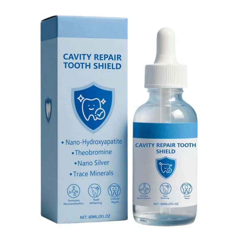 Siero per la Cura Dentale 60ml, Detergente per Rimuovere le Macchie dai Denti, Rinfresca l'Alito, Previene le Carie, Essenza Riparatrice per Denti Danneggiati