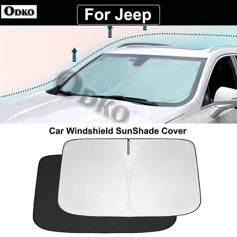 Copertura parasole per parabrezza auto per Jeep Compass Patriot Cherokee Grand Renegade GladiatorUV Accessori auto