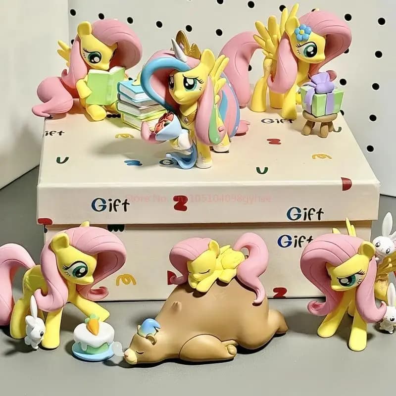 Genuino My Little Pony Fluttershy Sweet Diary Series Blind Box Ornament Action Figure Cartoon Decor CollectibleToy Regalo a sorpresa
