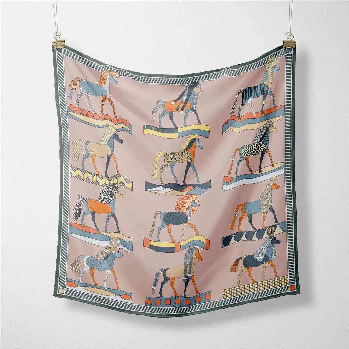 Sciarpa di seta twill da 53 cm Donna Sciarpe quadrate versatili Avvolge Bandana Piccolo foulard di seta Hijab Fascia per capelli Fazzoletto da collo per donna