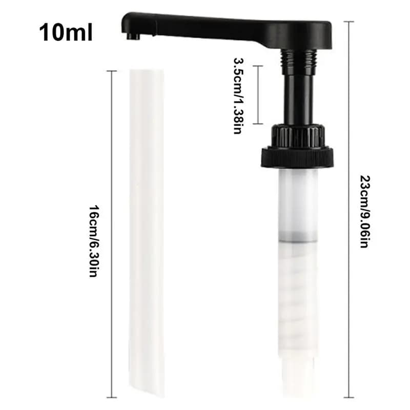 DT17 Coffee Syrup Pump, 10ml Syrup Bottle Pump Dispenser, Hand Pressure Syrup Nozzle for Coffee Shop, 2 Pack Food Grade PP