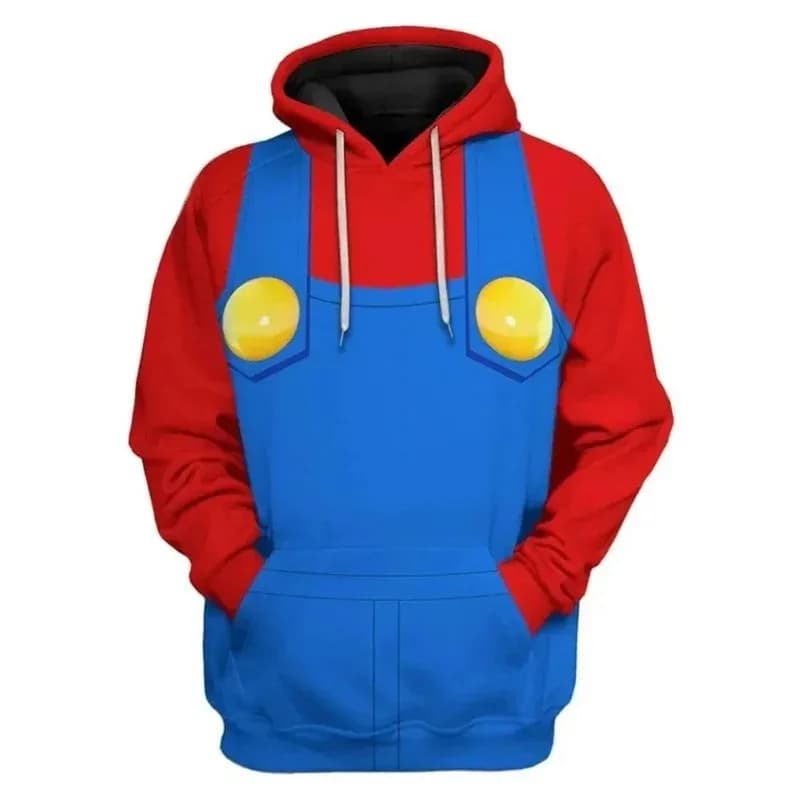 3D Super Bros men's hoodie Women's casual loose hoodie Princess Fishing Pink Sportswear Cosplay Costumes Halloween;3