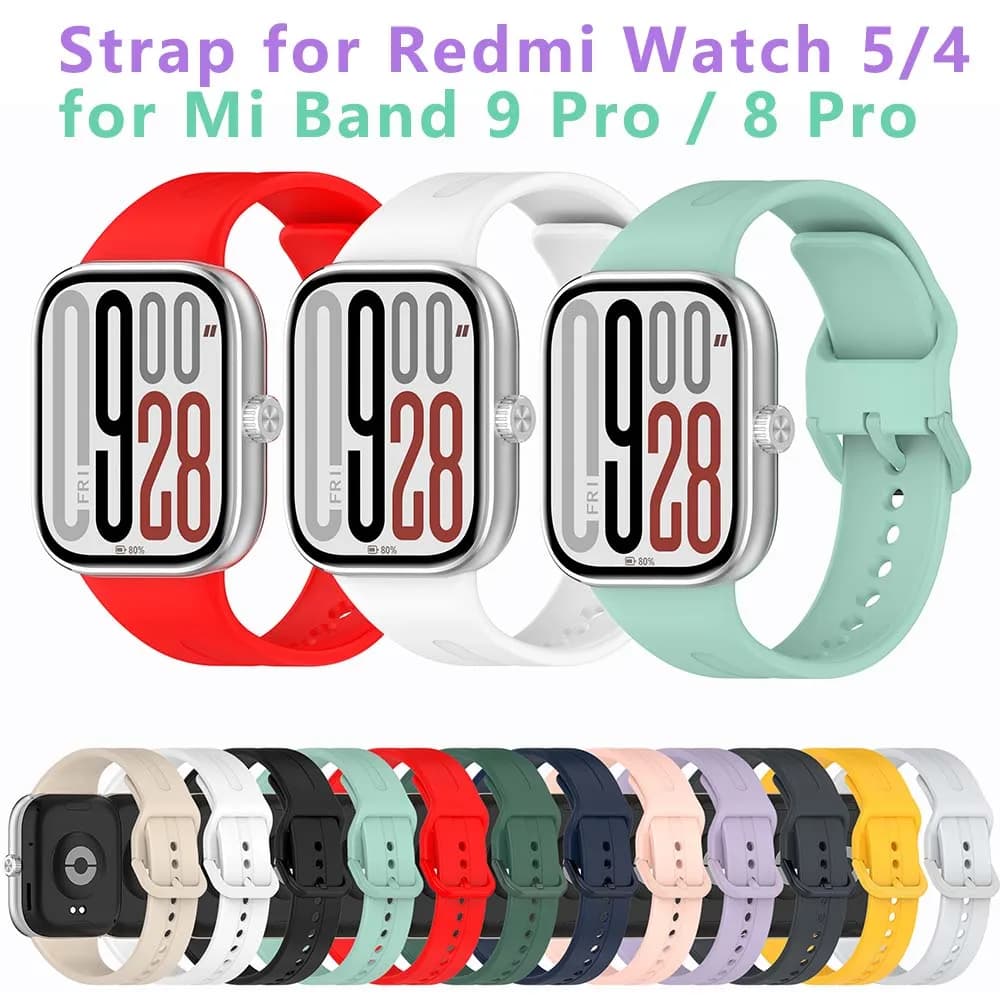 Silicone Strap for Redmi Watch 5 Replacement Strap for Xiaomi Band 9 Pro