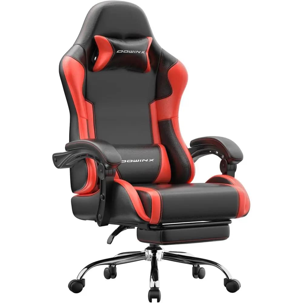 Sedia da Gaming Ergonomica con Supporto Lombare e Massaggio, Braccioli Regolabili, Cuscino per il Comfort, Ideale per Lunghe Sessioni di Gioco