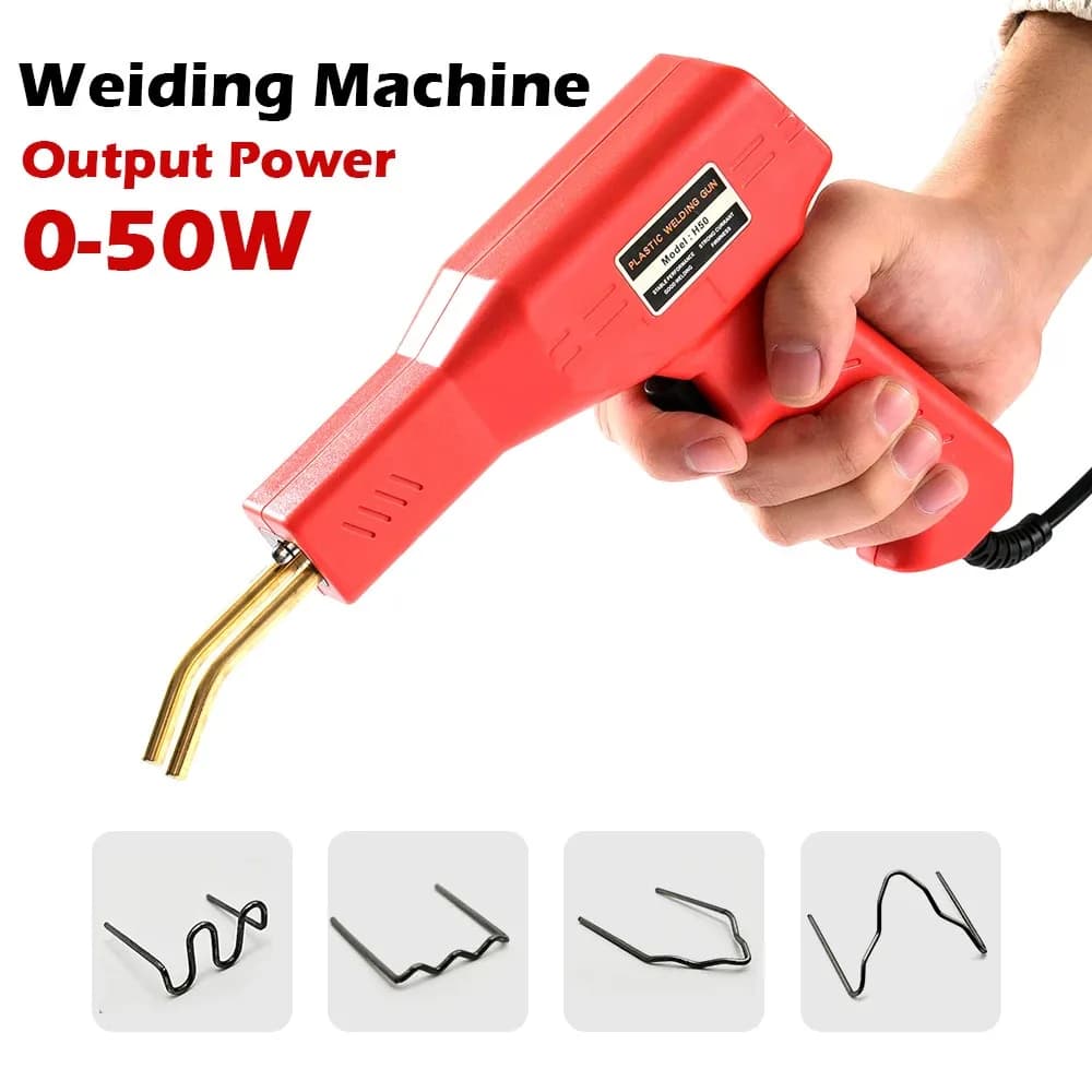 50W Pratici Saldatori di Plastica Strumenti per Garage Cucitrici a Caldo Macchina Graffetta PVC Macchina di Riparazione Paraurti Auto Riparazione Strumento di Saldatura