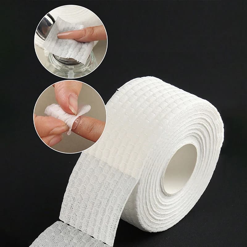 【500/1000Pcs Roll Lint Free Nail Art Gel Polish Remover Cotton Pad Nail Wipe Cosmetic Cleaning Nail Wiping Cotton】