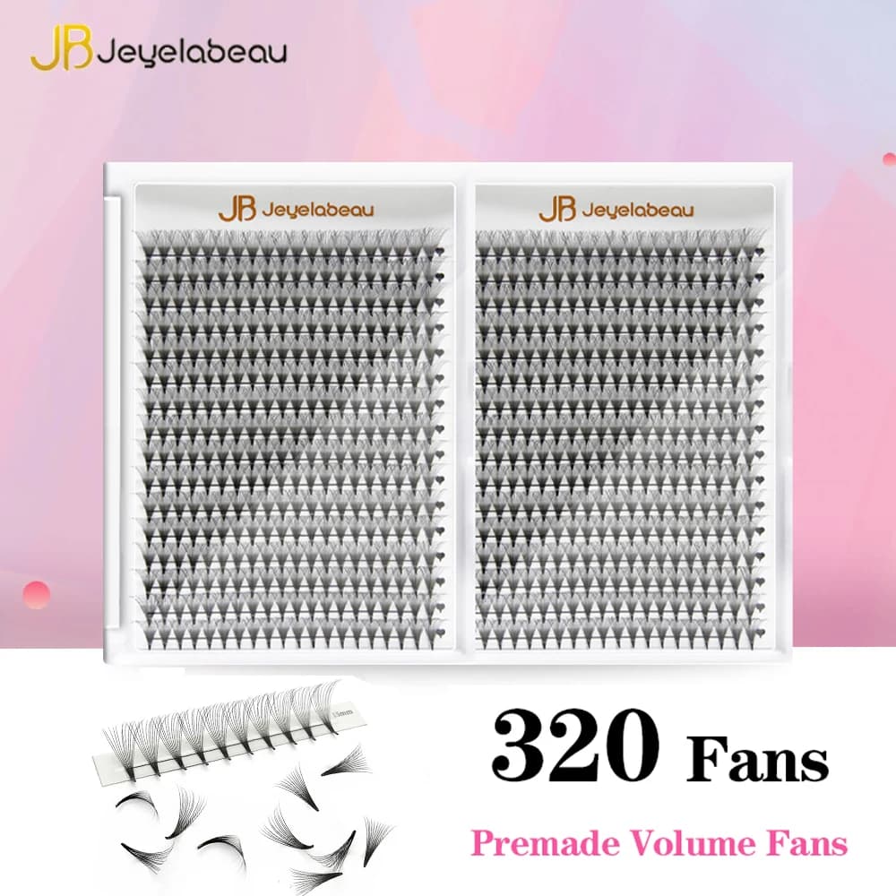 JB Jeyelabeau 6D 10D 20D 30D Ciglia Volume Premade Morbide Grandi Ciuffetti Individuali in Finto Visone Extension Ciglia Russe Strumenti Trucco