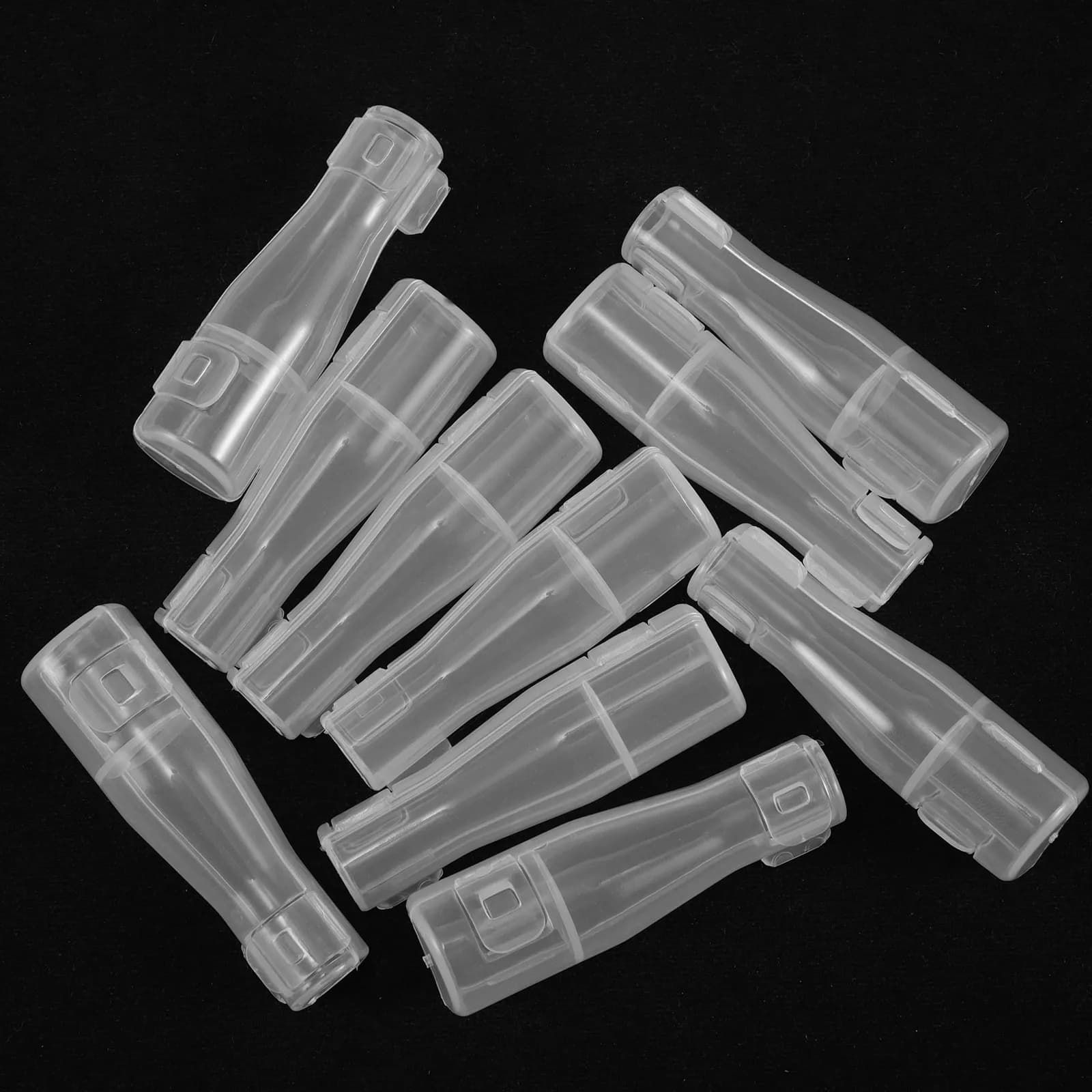 10 Pezzi Cappucci Protettivi Trasparenti in Plastica per Pennelli da Trucco, Forma Rotonda, Antipolvere, per Pennelli Ombretto, Sfumatura, Fondotinta e Labbra