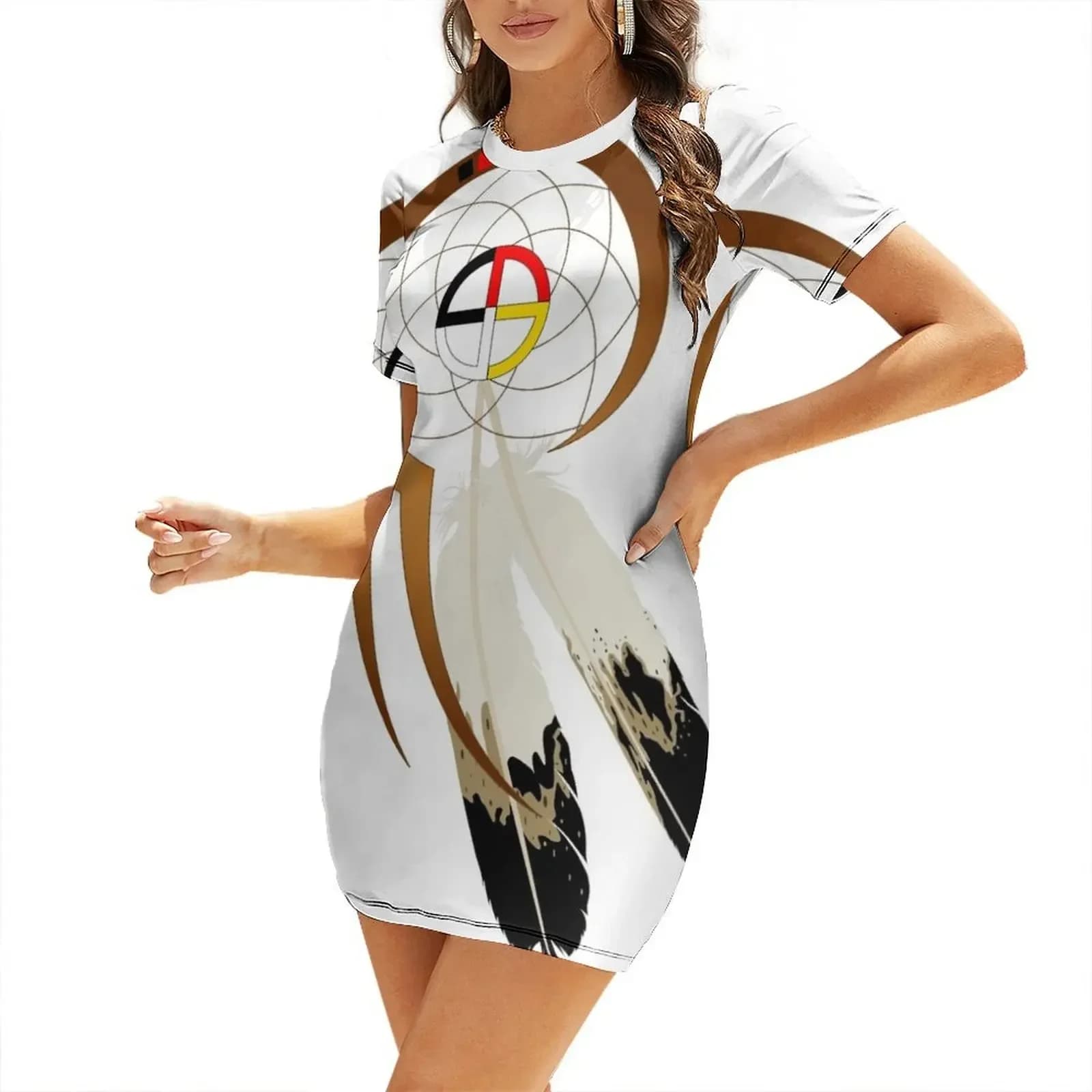 Dream catcher Short-Sleeved Dress elegant dresses for women dresses summer dresses for women 2026 luxury designer party