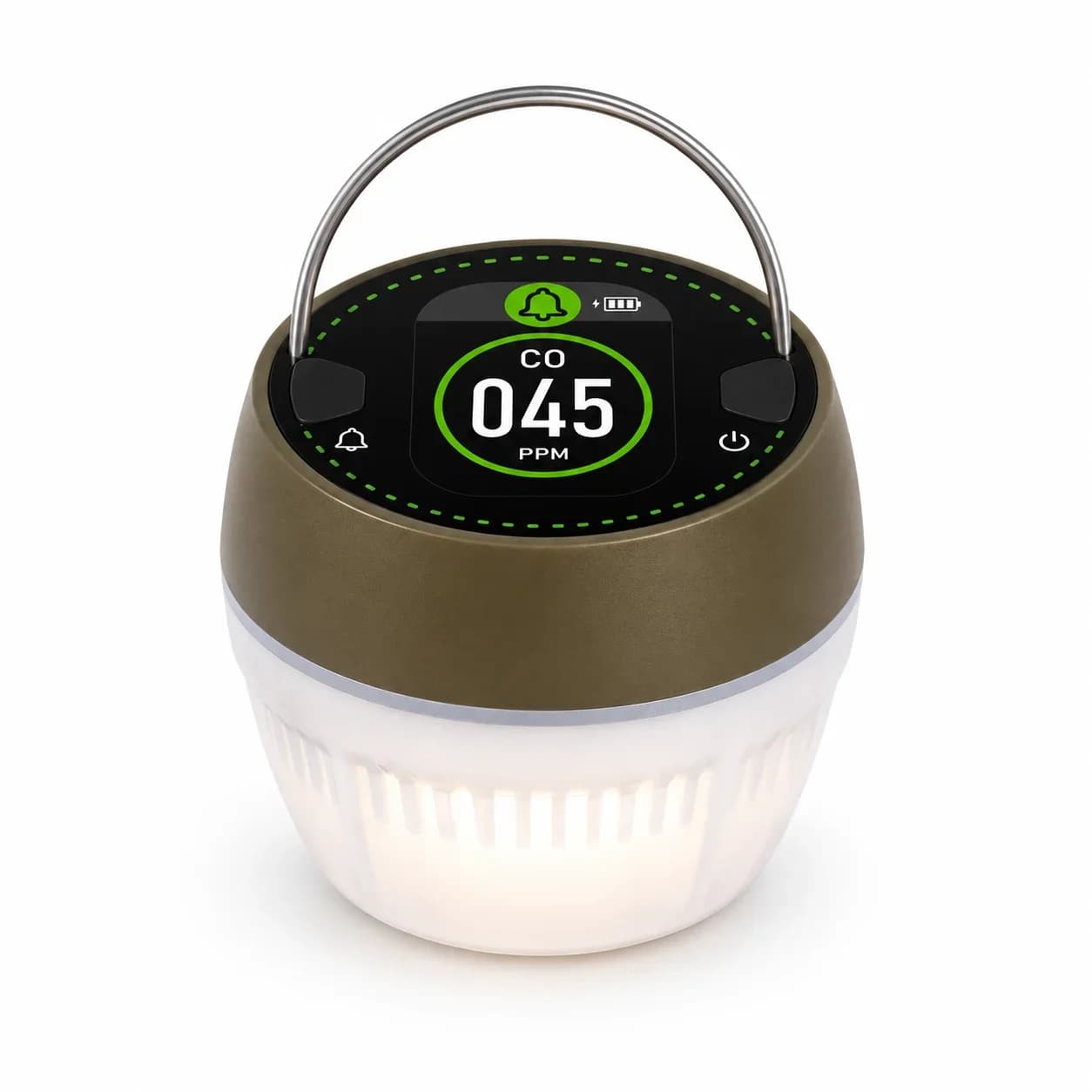 FABISENSE PTH-256L Portable CO Detector 6-Mode Light Rechargeable Carbon Monoxide Alarm for Camping Home RV Travel Car