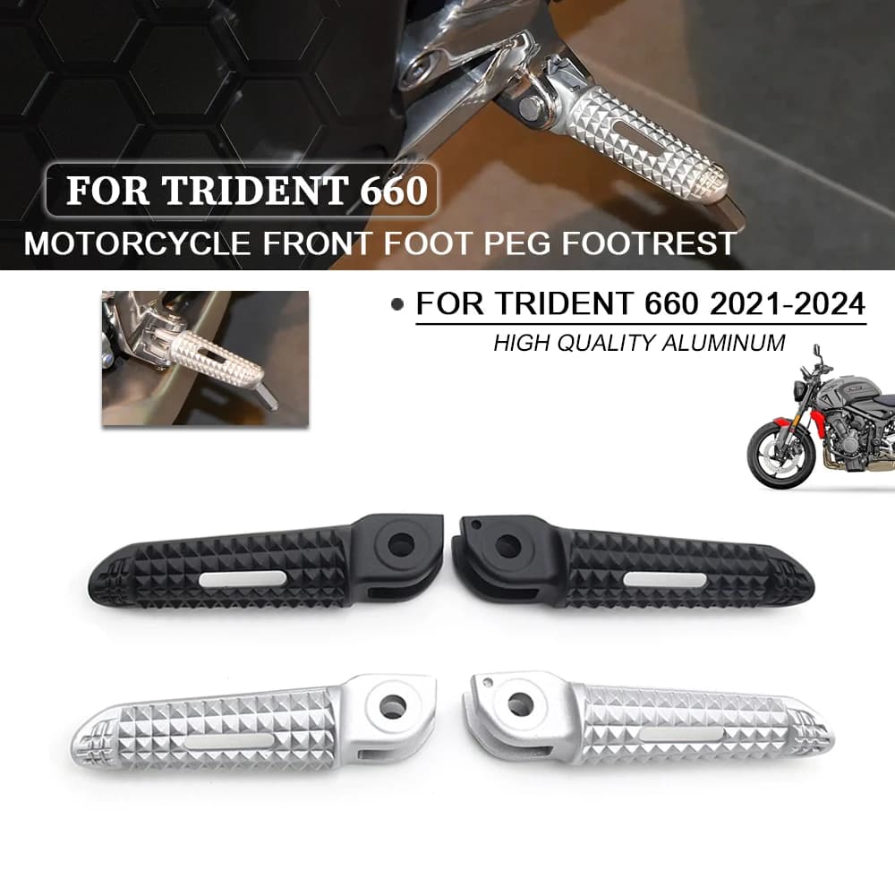 Accessori moto per Trident 660 2021-2024 TRIDENT660 Pedane anteriori Poggiapiedi Pedane Pedale in alluminio 660