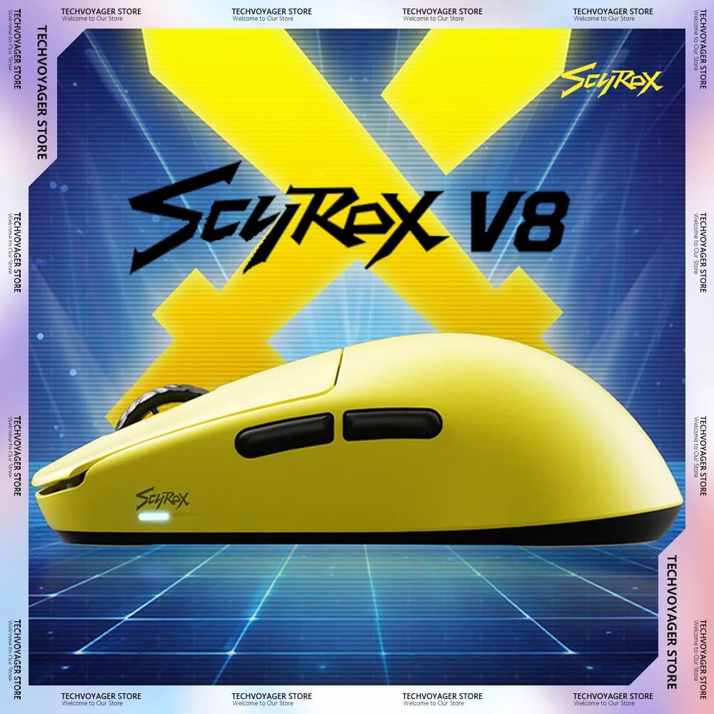 Scyrox V8 Mouse da gioco Mouse PAW3950 8K Bassa latenza Leggero Personalizzato Wireless Wired Dual Mode Mouse PC E-Sports Accessorio Regali