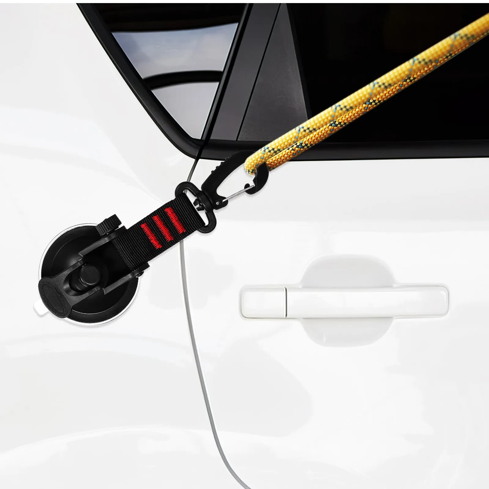 Heavy Duty Rotating Suction Cup Hooks 4 Pack Nylon Straps Strong Vacuum Hold for Car Awning Camper Van