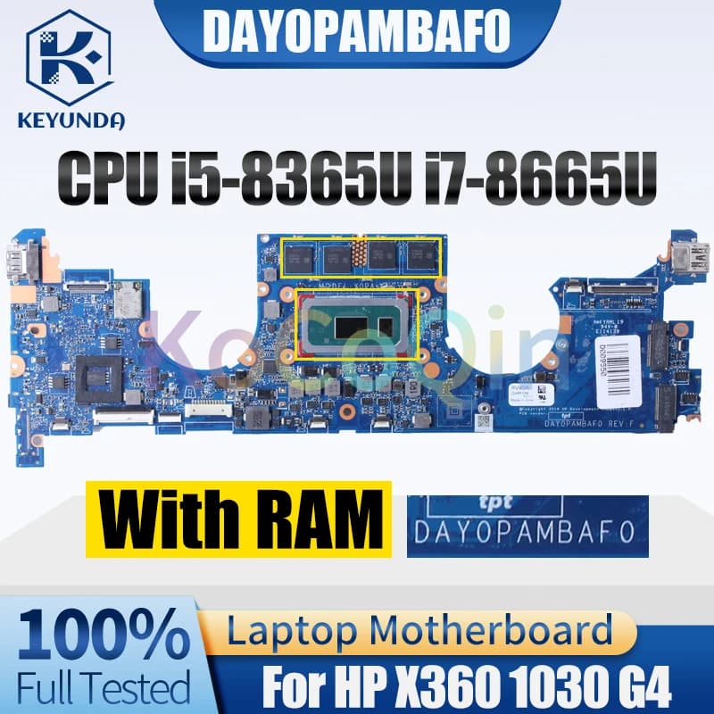Per HP X360 1030 G4 Scheda Madre del Notebook DAY0PAMBAF0 i5-8365U i7-8665U Con RAM L78696-601 L70769-601 Scheda Madre Del Computer Portatile 100% di Prova