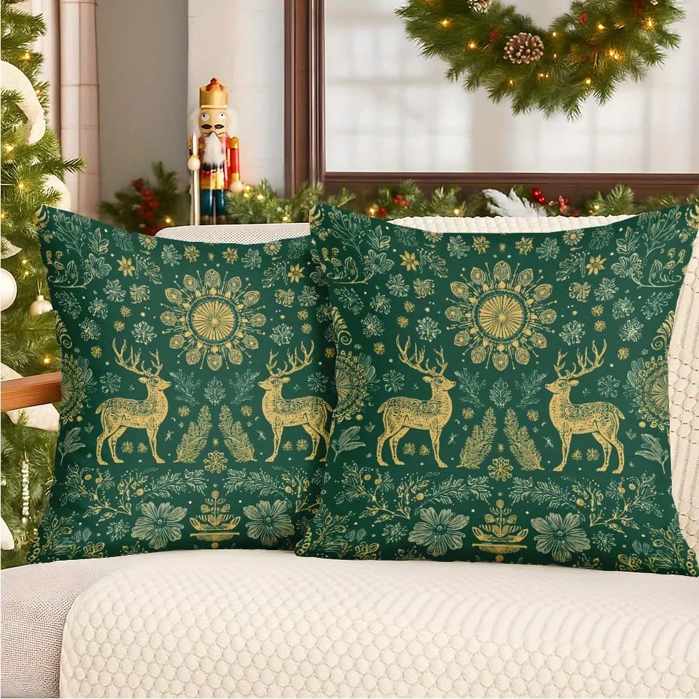 2 pec Fodera per cuscino con foglie tropicali Stampa vivida Abiti ad asciugatura rapida Portico esterno Divano da balcone Perfetto per un uso domestico estivo fresco