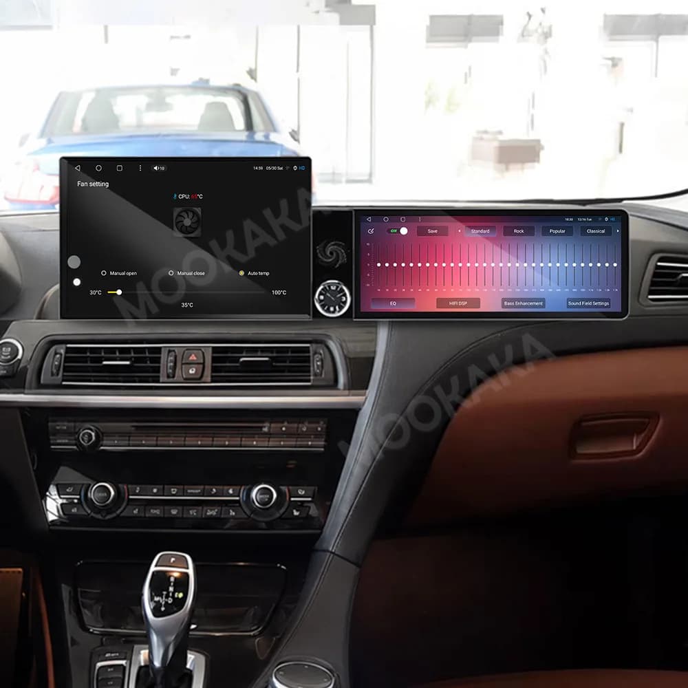 Android 15 13.1"+12.3" Dual Screen For BMW 6 Series F06 F12 F13 2009-2016 CIC NBT Multimedia Player GPS Navigation CarPlay DSP