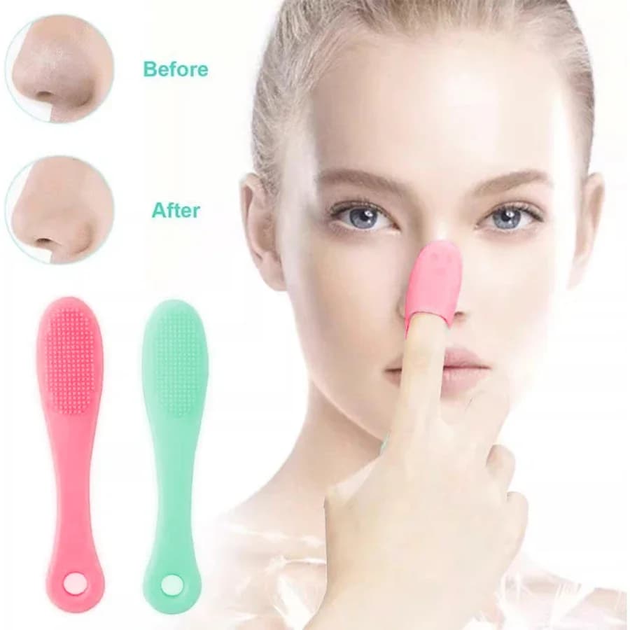 1 Spazzola Nasale in Silicone per la Pulizia del Viso, Rimozione Punti Neri, Esfoliante, Strumento per la Cura del Viso
