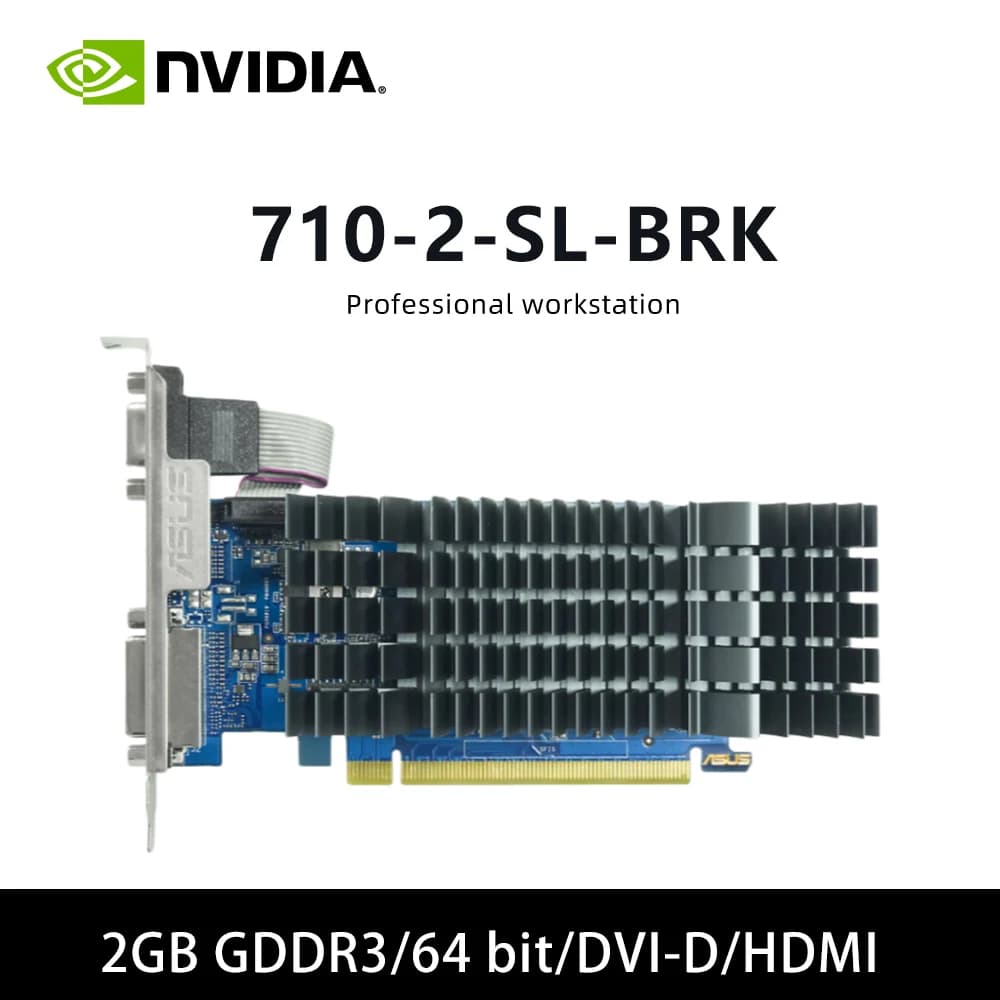 Scheda grafica 710-2-SL-BRK e GV-N730D5-2GL 2GB GDDR5 e GV-N730D3-2GI 2GB GDDR3 a 64 bit con DVI-D, HDMI e D-Sub