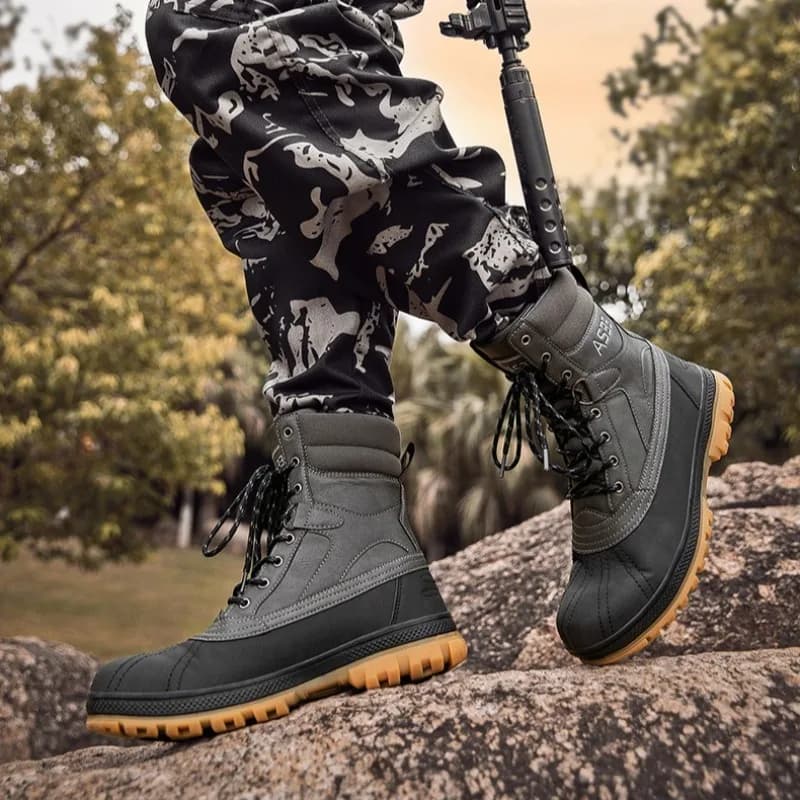 Men's High-top Boots Outdoor Non Slip Hiking Boots Lace Up Desert Ankle Boots Men's Casual Sneakers Large Size39-48 Botas Hombre