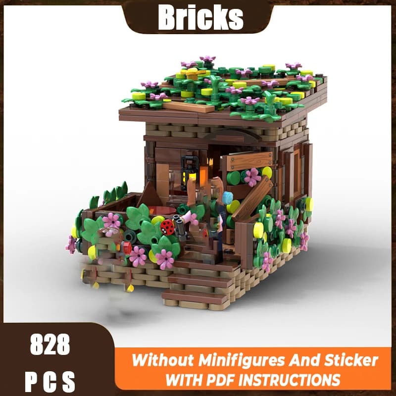 Nuovo prodotto squisito MOC building block modello foresta casa in legno tecnologia giocattolo modulare per bambini set di assemblaggio fai-da-te