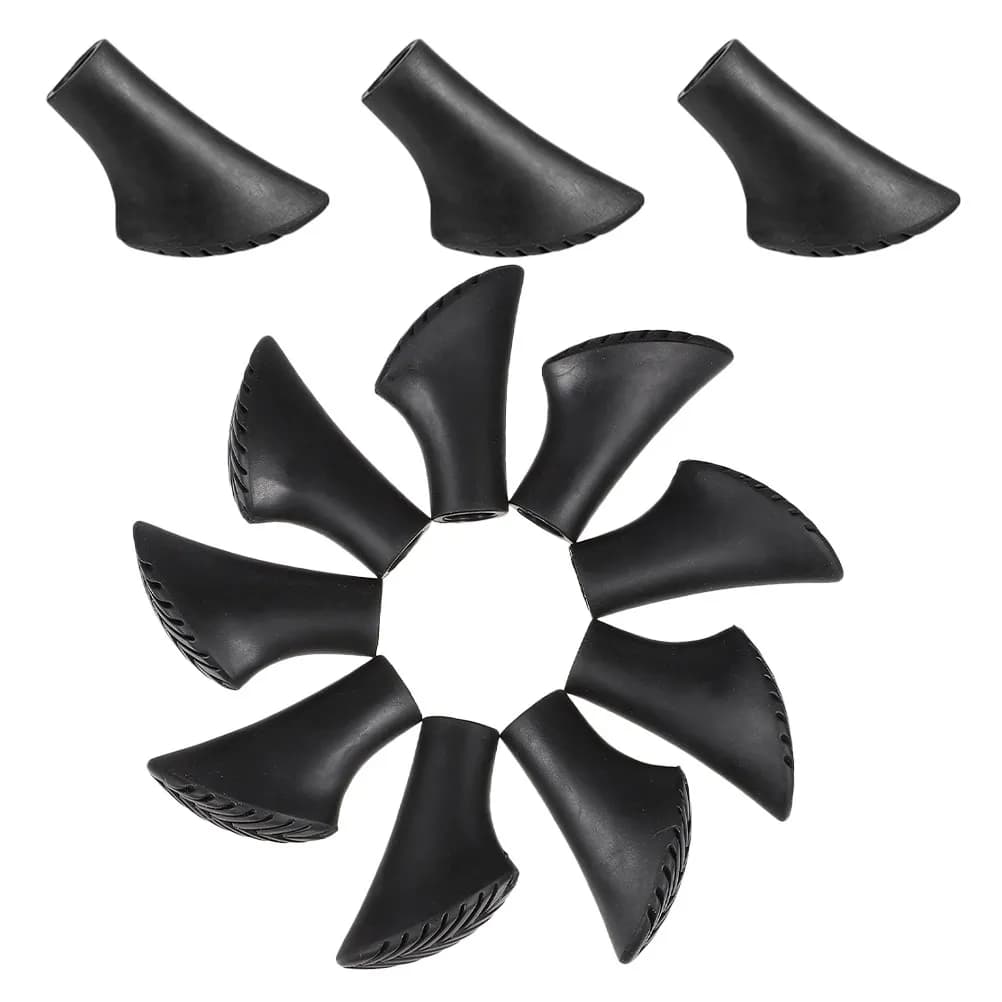 30 Pezzi Punte Antiscivolo per Bastoni da Passeggio, Coperture di Ricambio in Plastica per Gomitiere, Cuscinetti per Bastoni da Trekking, Accessori per Escursionismo Outdoor