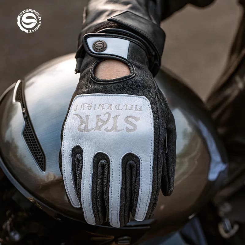 Motorcycle leather gloves retro moto gloves SKG563 men women anti-drop wear-resistant touch screen gloves outdoor equipment