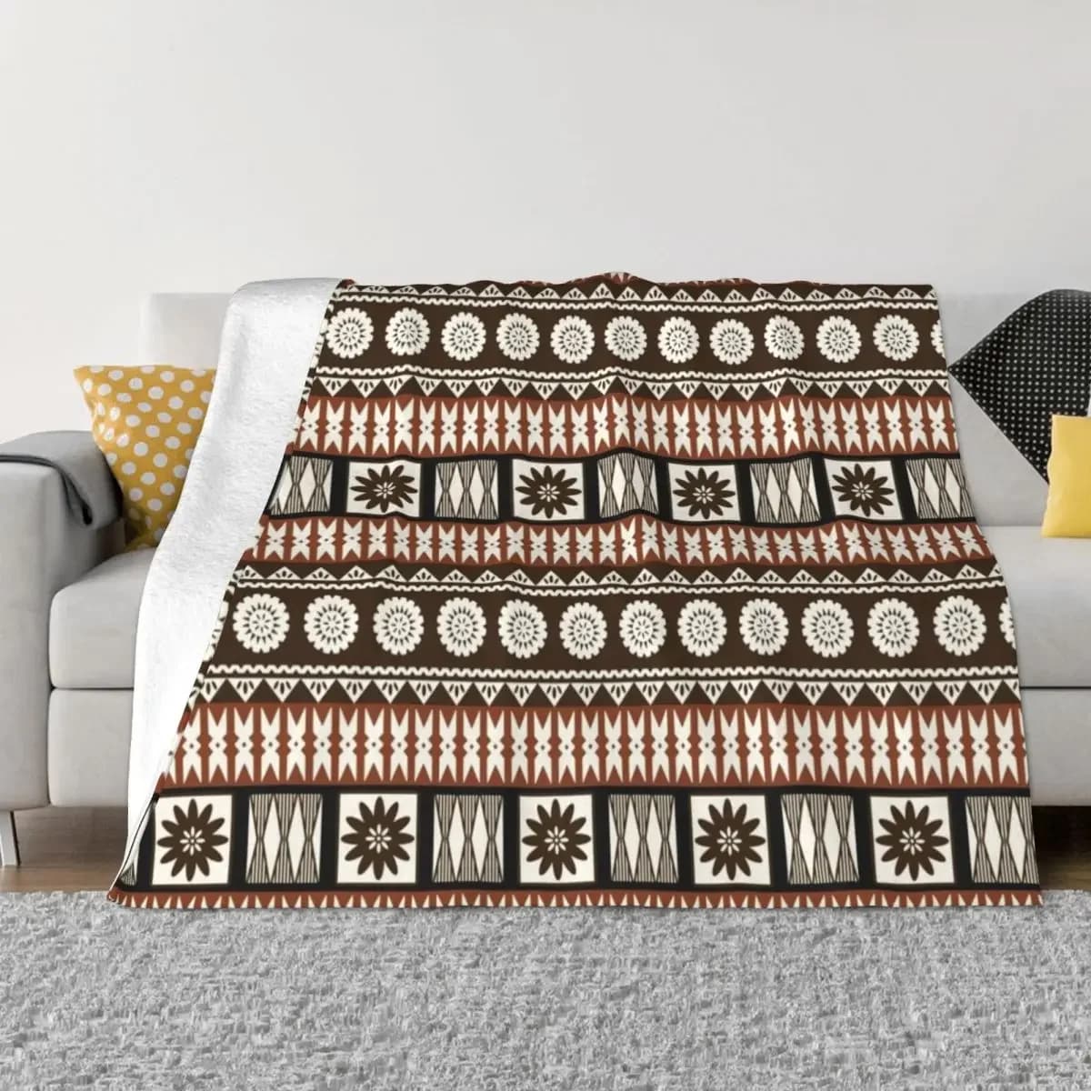 Fijian Masi - Tapa coperta da tiro letti morbidi coperte morbide