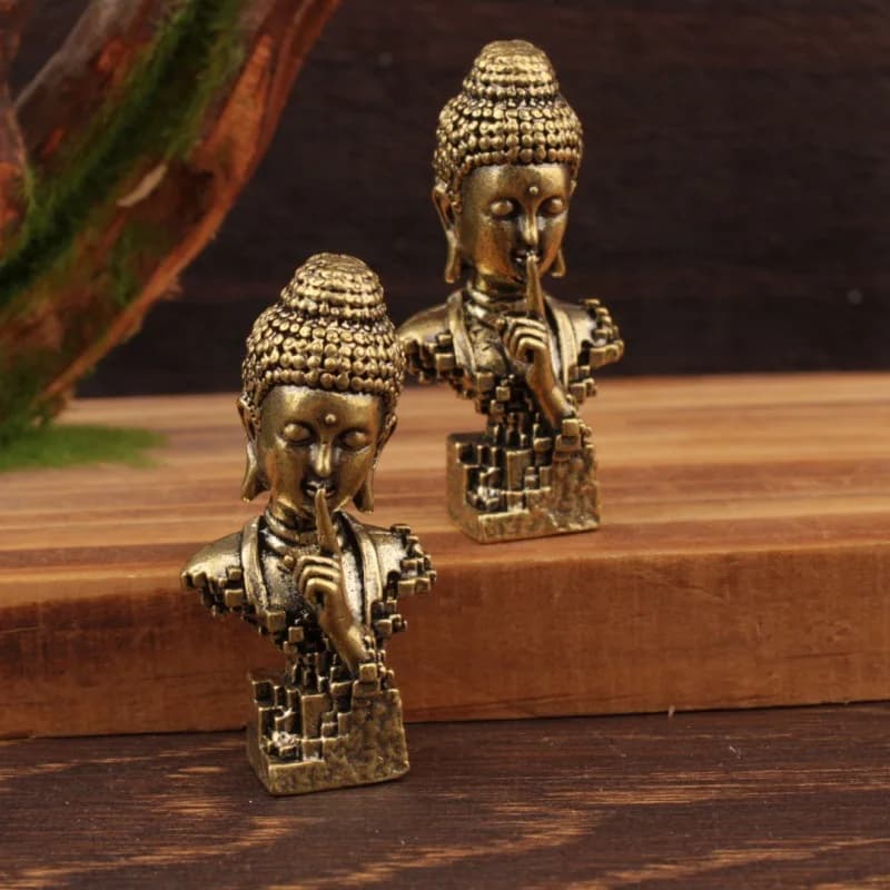 1/2Pcs Different Retro Buddha Statue Small Ornament mini Ornament Decoration Household Silent Buddha Creative Pendulum