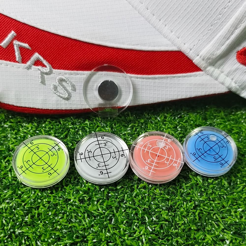 25mmGolf Clip magnetica per cappuccio staccabile livella a bolla posizionamento preciso del marcatore a sfera Accessori da golf