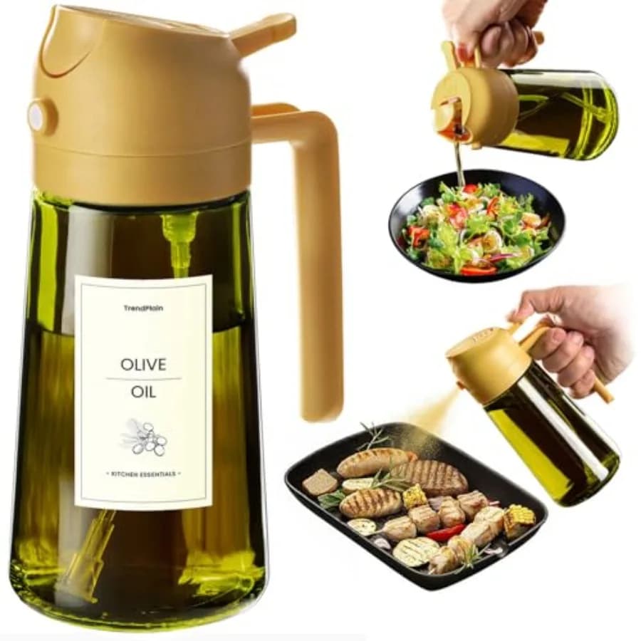 Dispenser Originale per Olio d'Oliva da 16oz/470ml per Utensili da Cucina e Accessori per Friggitrice ad Aria - Spruzzatore di Olio d'Oliva per Cucinare