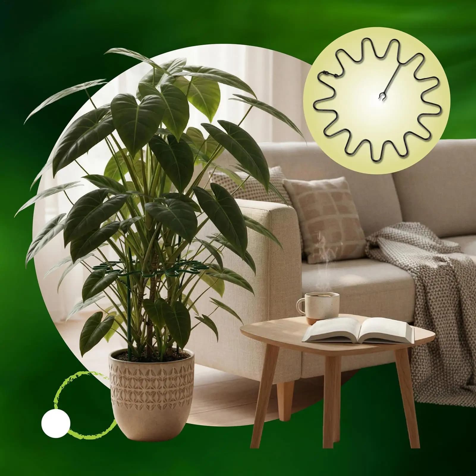 Supporto per Piante Riutilizzabile e Regolabile, Resistente ai Raggi UV, per Piante Rampicanti in Vaso, per Interni ed Esterni, Balcone, Giardino, Patio, Portico