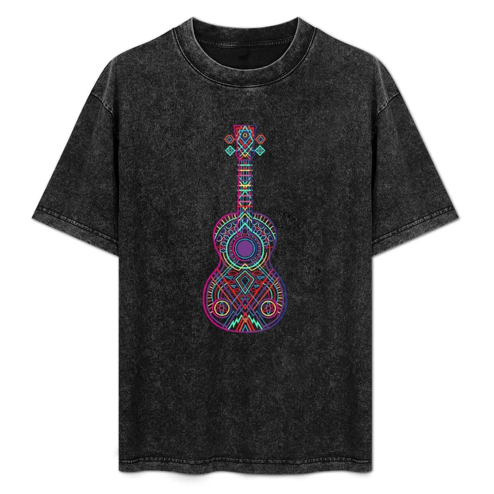 NO TEXT 2023 String Theory 3: Multi Red (consigliato: stampa su bianco) - T-shirt 100 Days of Ukulele T-shirt da lavoro comoda per uomo