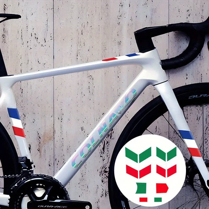 Multi-National Flag Arrow Vinyl Sticker 1SET Waterproof Self Adhesive Decal For Bicycle Helmet Auto Frame Decoration