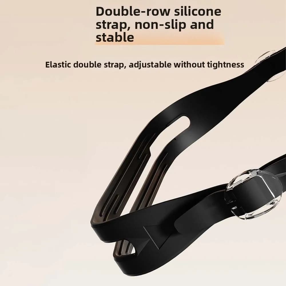 Waterproof Swimwear with Stackable Hidden, Anti-UV Electroplated Lens, Adjustable Silicone Swimming Glasses