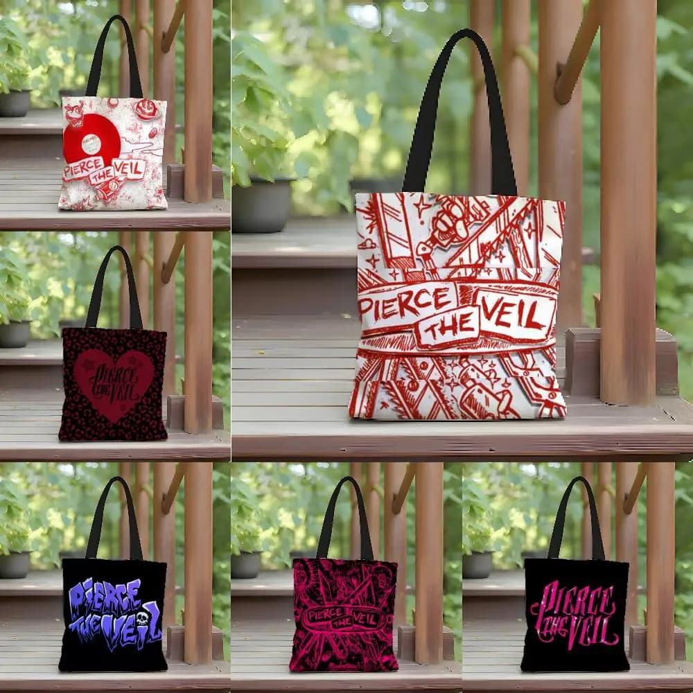 Storage Bags Canvas Shoulder Bag for Boys Girls Anime Crossbody Bags Students Handbag Hardcore Rock-Band P-Pierce The Veil
