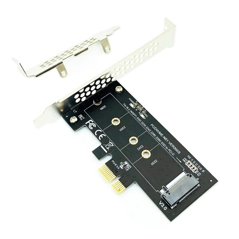 H1111Z Schede e Slot di Espansione PCIE a M2 Adattatore PCI Express 3.0x1 per NVME SSD M2 Raiser PCIE Adattatore di Sostegno 2230 2242 2260 2280 M.2 SSD